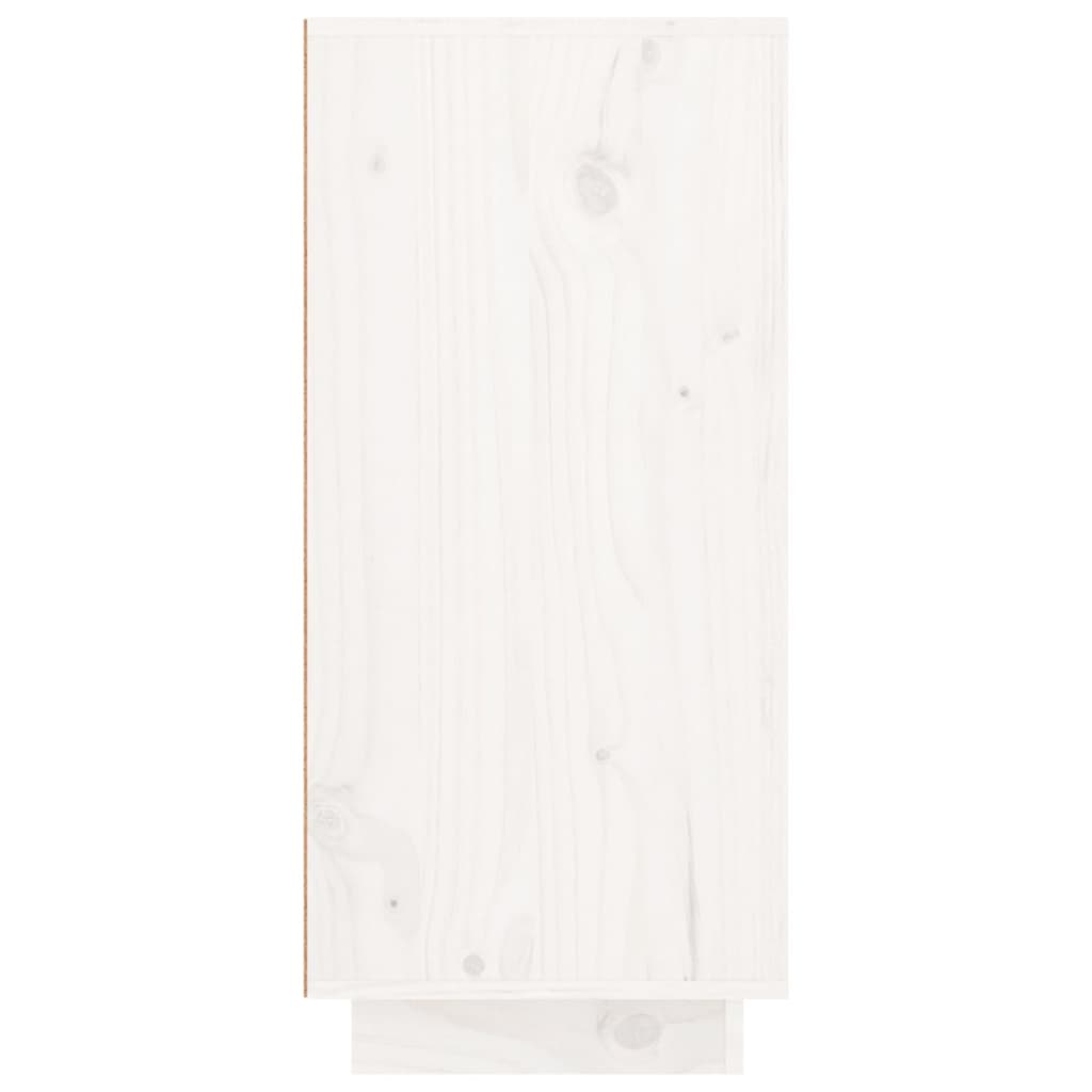 skænk 111x34x75 cm massivt fyrretræ hvid