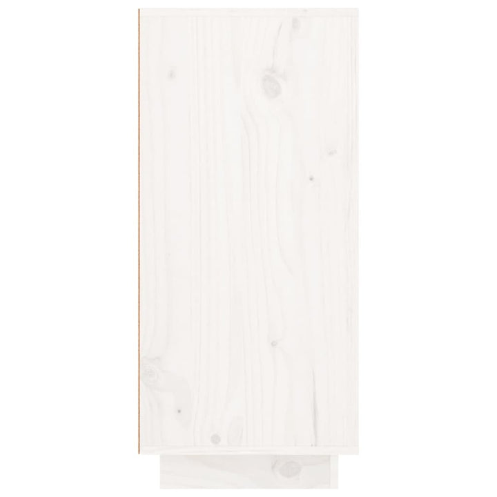 skænk 111x34x75 cm massivt fyrretræ hvid