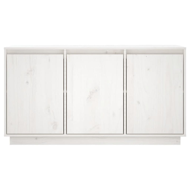 skænk 111x34x60 cm massivt fyrretræ hvid