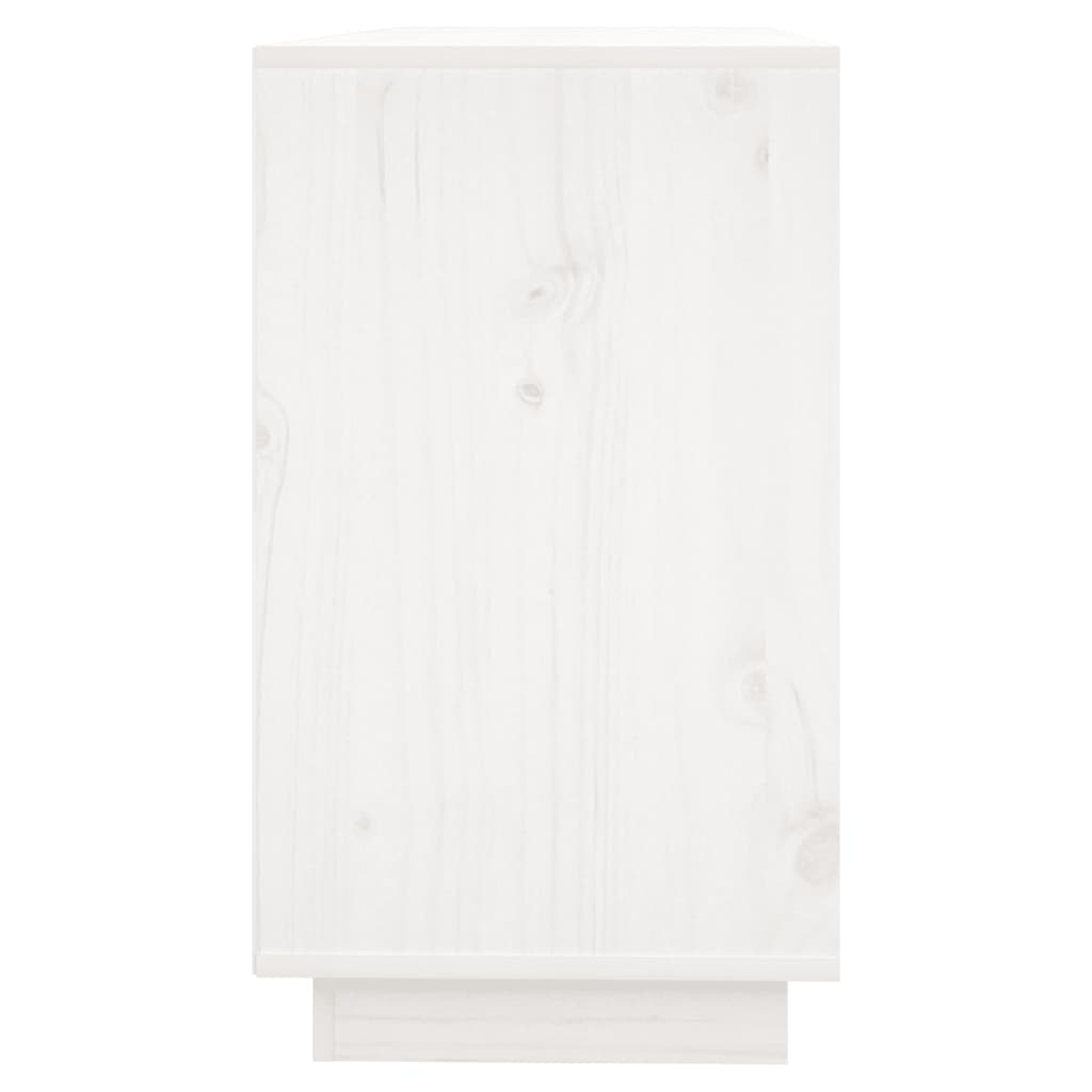skænk 111x34x60 cm massivt fyrretræ hvid