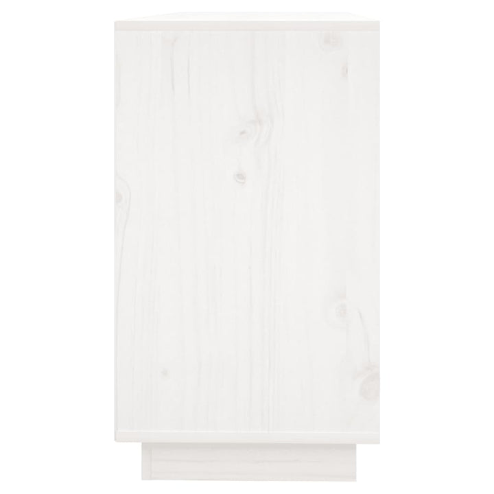 skænk 111x34x60 cm massivt fyrretræ hvid