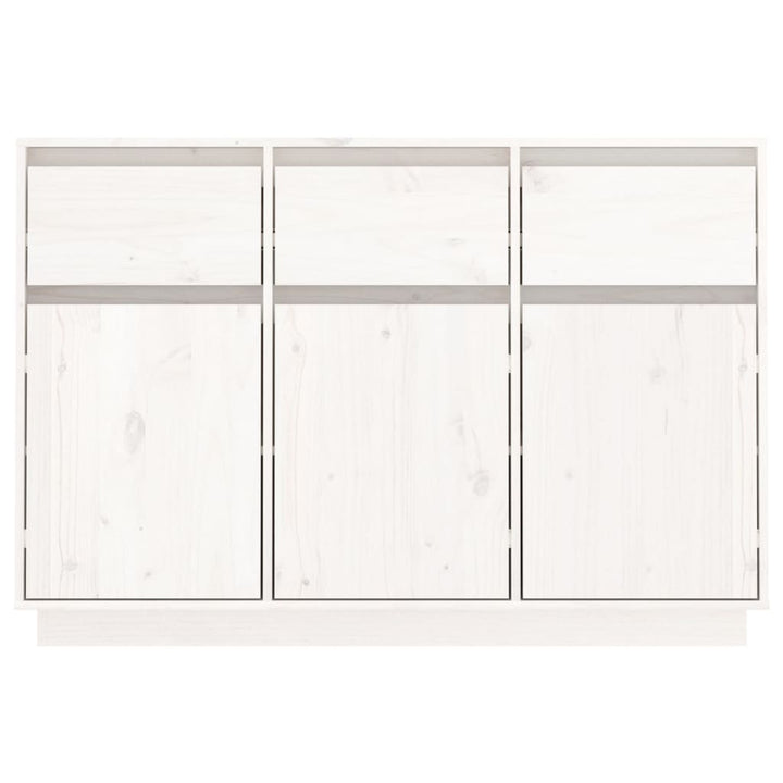 skænk 110x34x75 cm massivt fyrretræ hvid