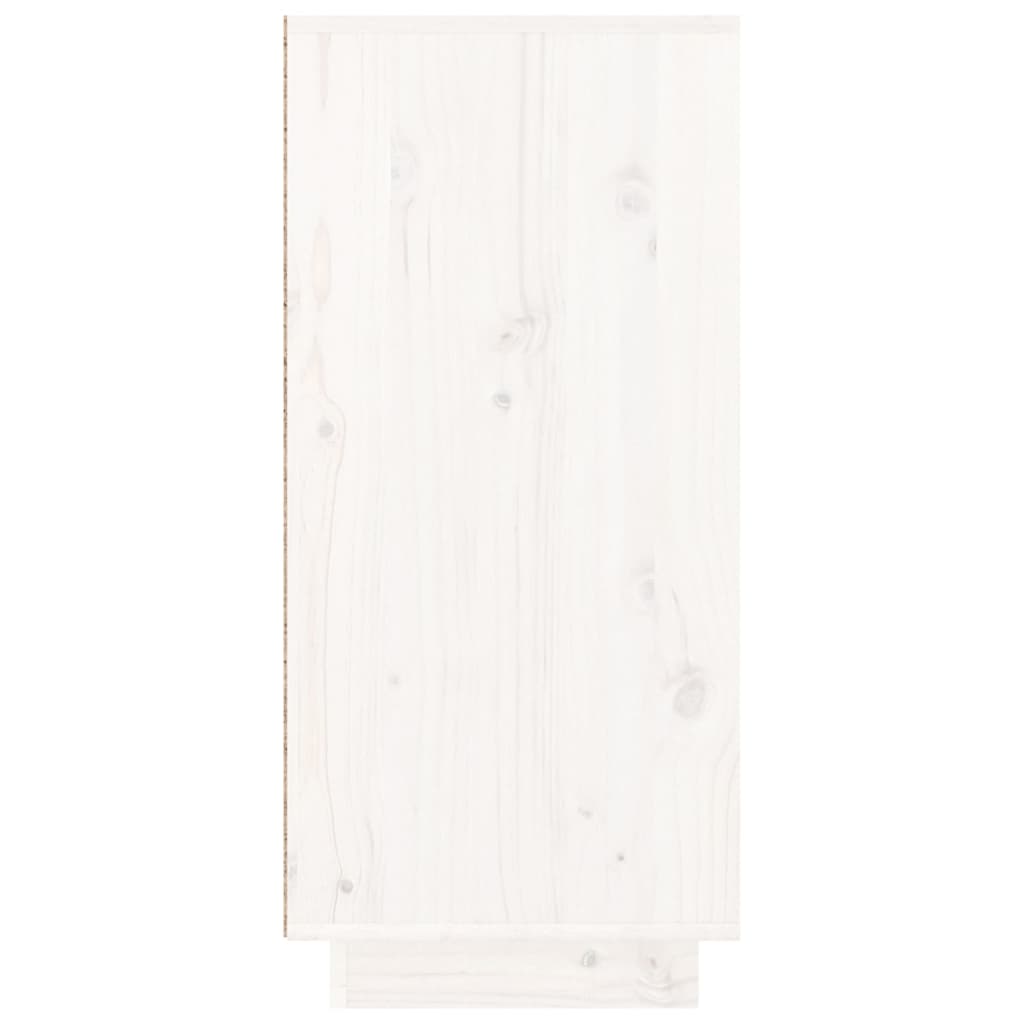 skænk 110x34x75 cm massivt fyrretræ hvid