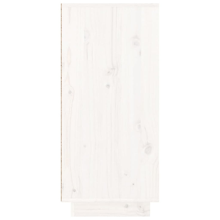 skænk 110x34x75 cm massivt fyrretræ hvid