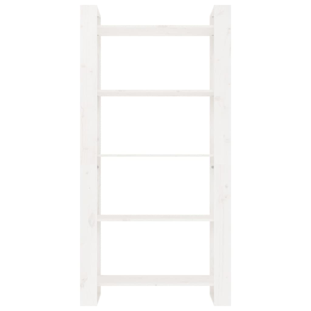bogreol/rumdeler 80x35x160 cm massivt fyrretræ hvid