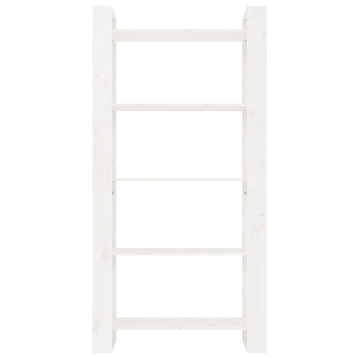 bogreol/rumdeler 80x35x160 cm massivt fyrretræ hvid