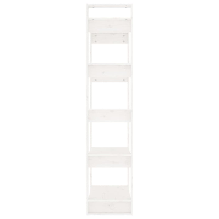 bogreol/rumdeler 80x35x160 cm massivt fyrretræ hvid