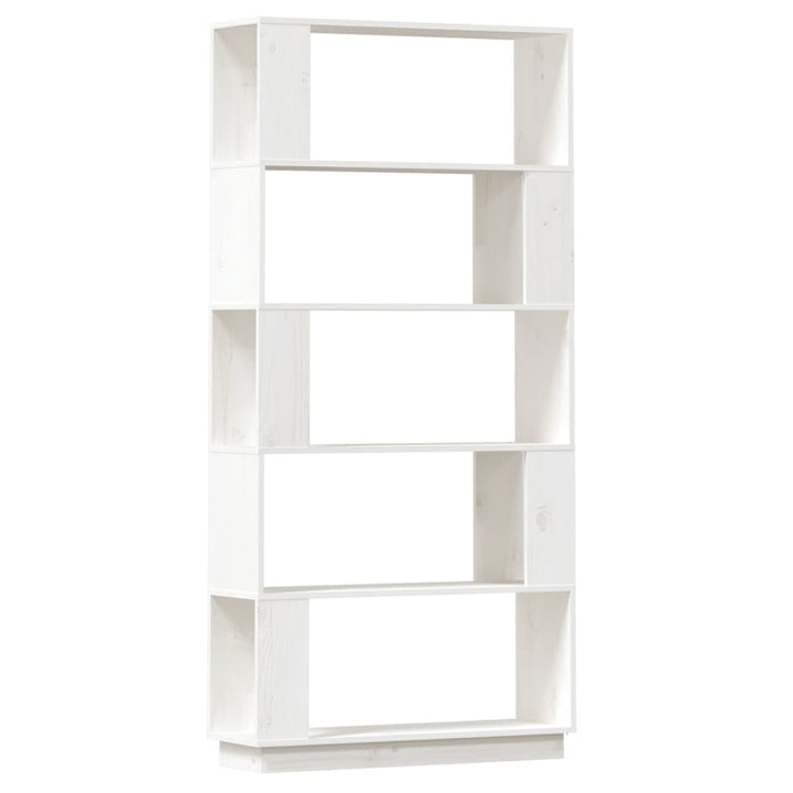 bogreol/rumdeler 80x25x163,5 cm massivt fyrretræ hvid