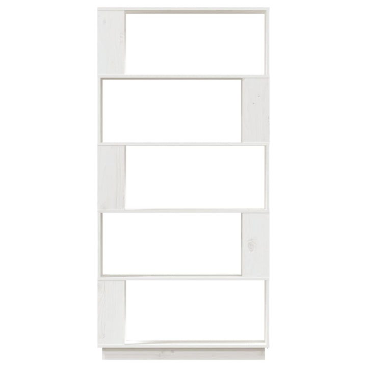 bogreol/rumdeler 80x25x163,5 cm massivt fyrretræ hvid
