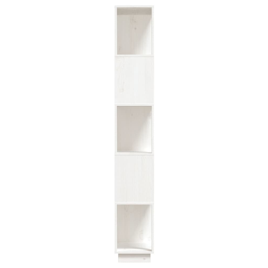 bogreol/rumdeler 80x25x163,5 cm massivt fyrretræ hvid