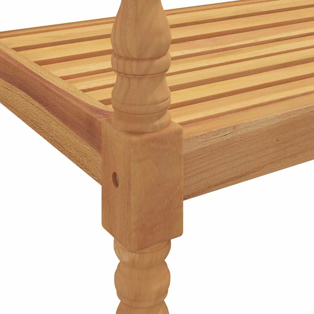 Batavia-bænk 150 cm massivt teaktræ