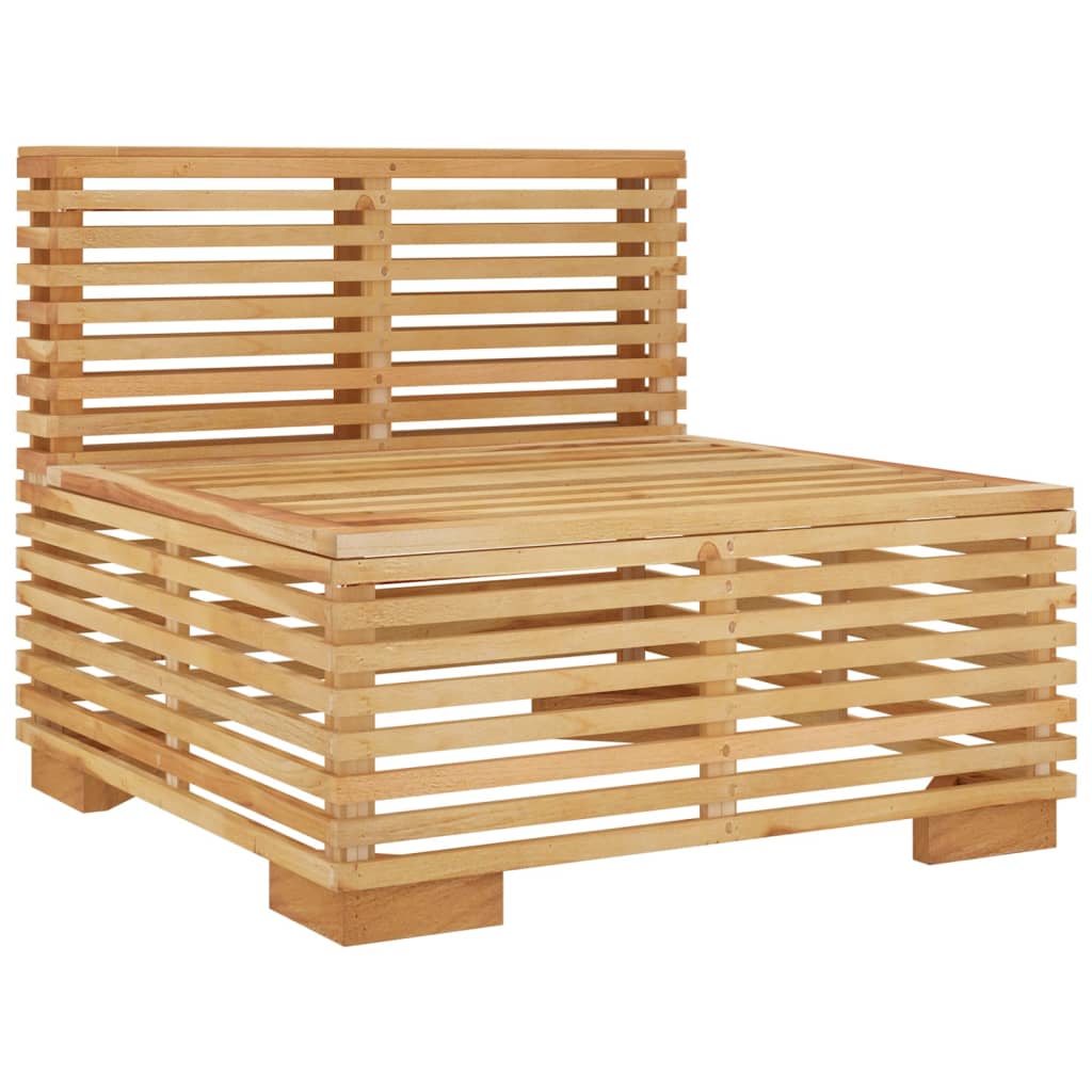 midtermodul til havesofa med mørkegrå hynder massivt teak