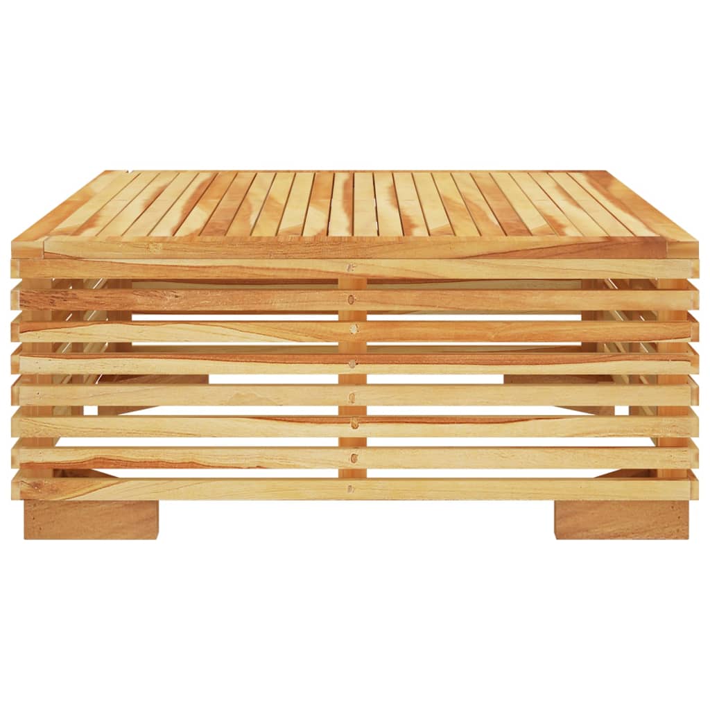sofabord til haven 69,5x69,5x31 cm massivt teaktræ
