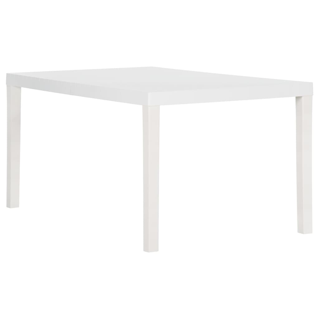 havebord 150x90x72 cm PP hvid