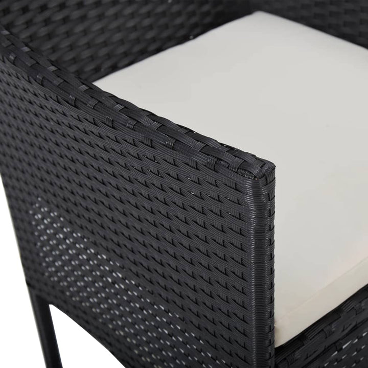 havestole 2 stk. polyrattan sort