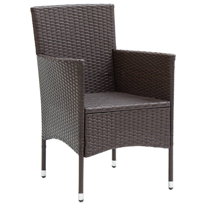 spisebordsstole til haven 4 stk. polyrattan brun