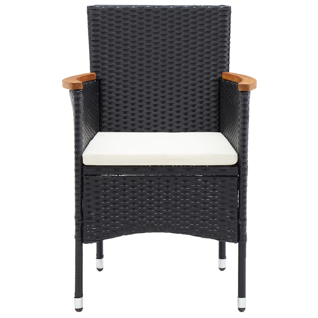 havestole 4 stk. polyrattan sort