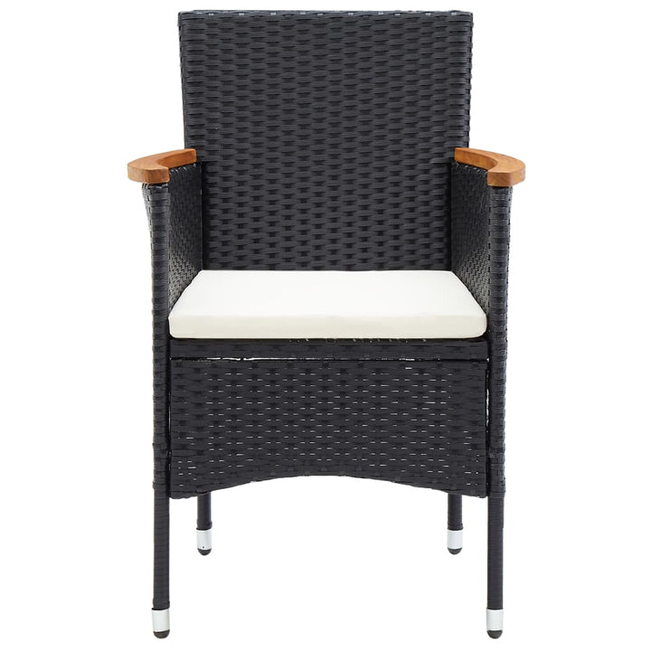 havestole 4 stk. polyrattan sort