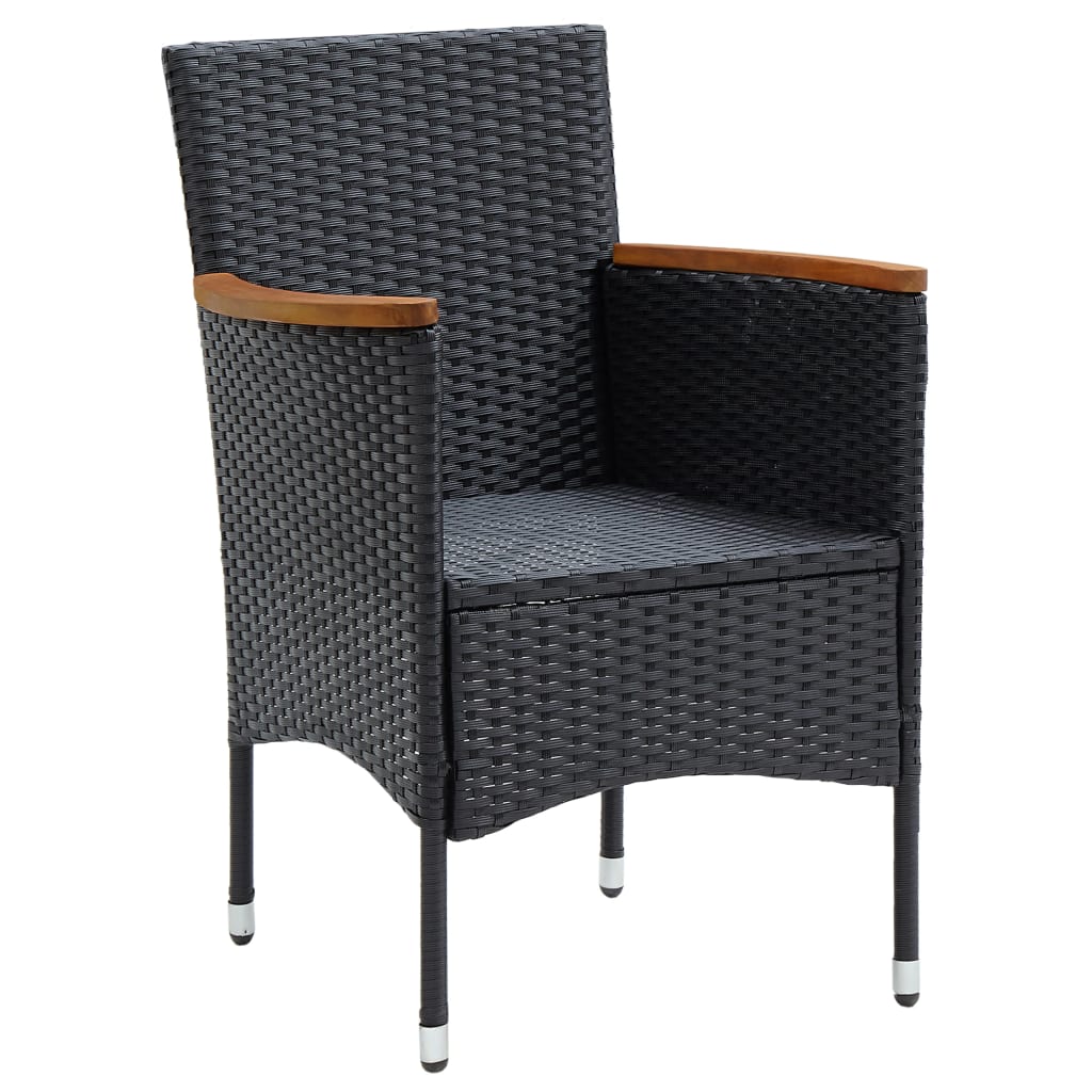 havestole 4 stk. polyrattan sort