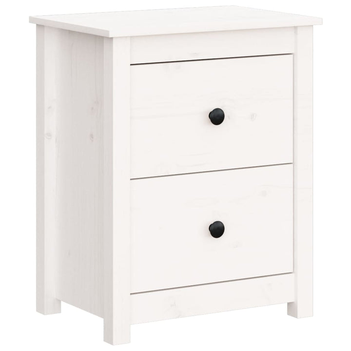 sengeborde 2 stk. 50x35x61,5 cm massivt fyrretræ hvid