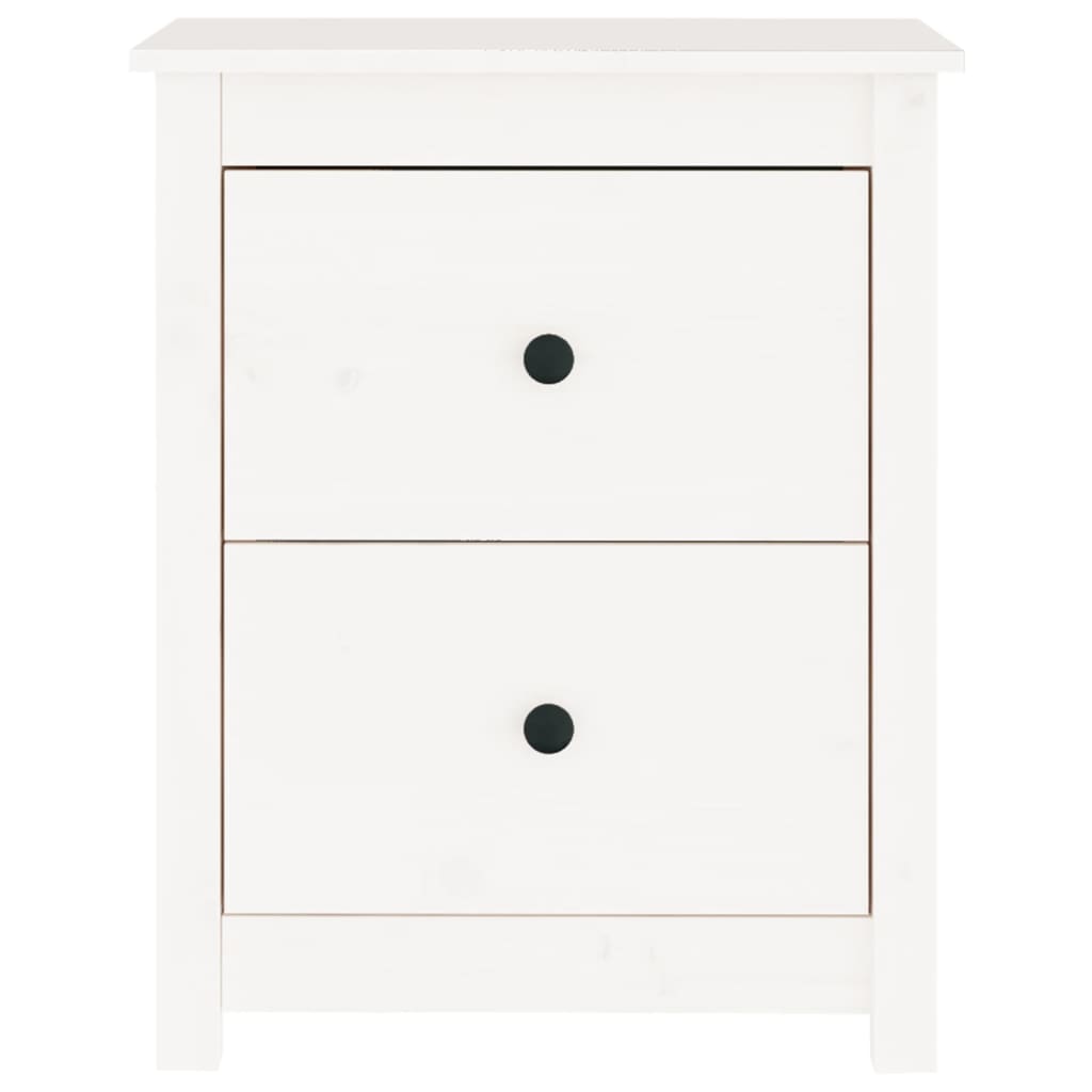 sengeborde 2 stk. 50x35x61,5 cm massivt fyrretræ hvid