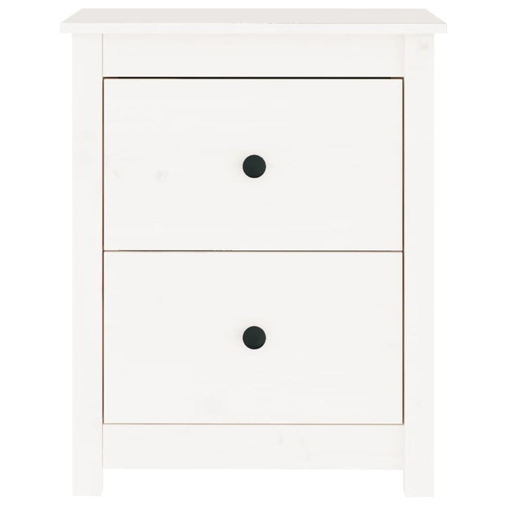 sengeborde 2 stk. 50x35x61,5 cm massivt fyrretræ hvid