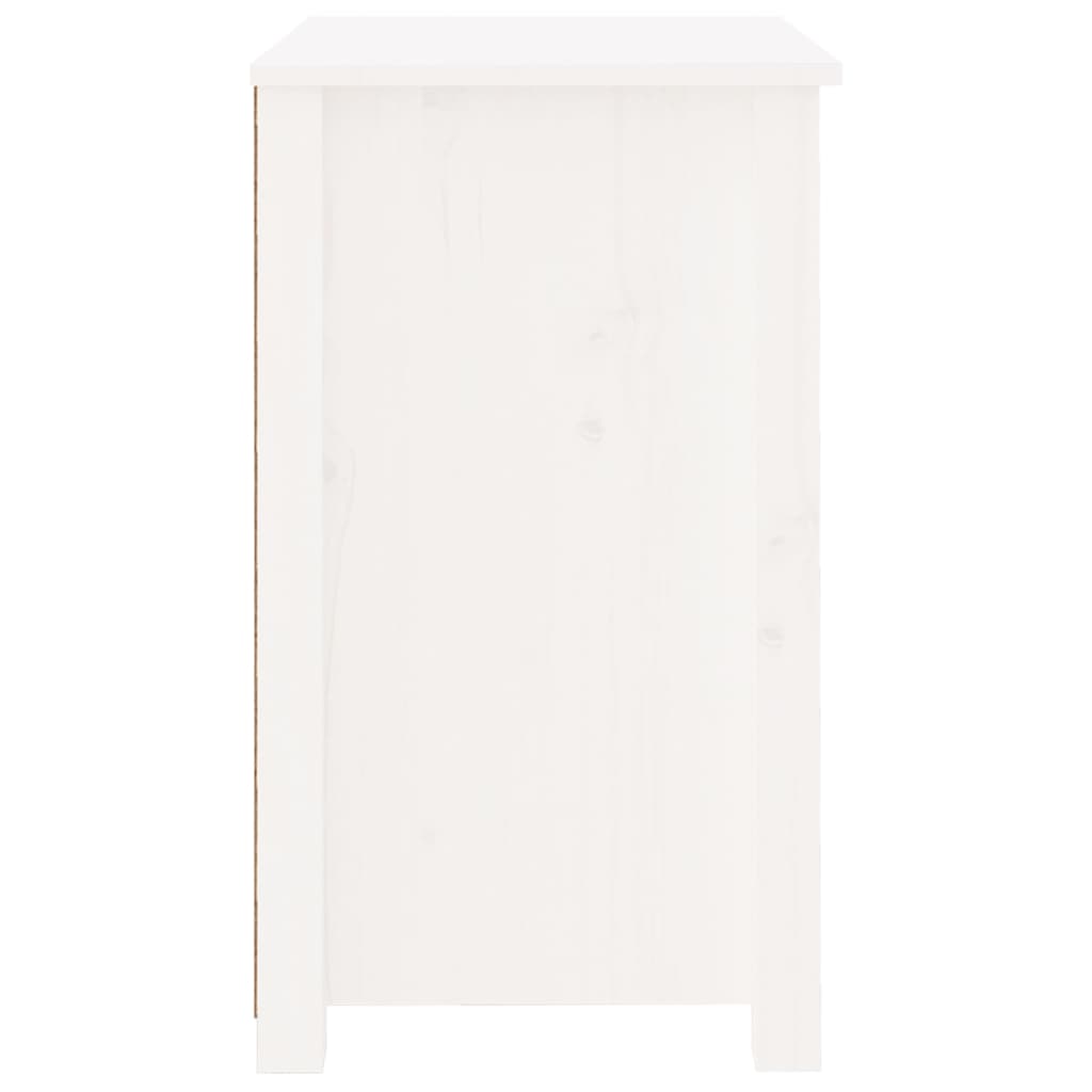 sengeborde 2 stk. 50x35x61,5 cm massivt fyrretræ hvid