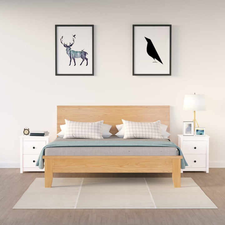 sengeborde 2 stk. 50x35x61,5 cm massivt fyrretræ hvid