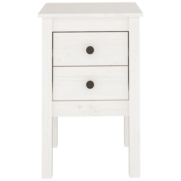 sengeborde 2 stk. 40x35x61,5 cm massivt fyrretræ hvid