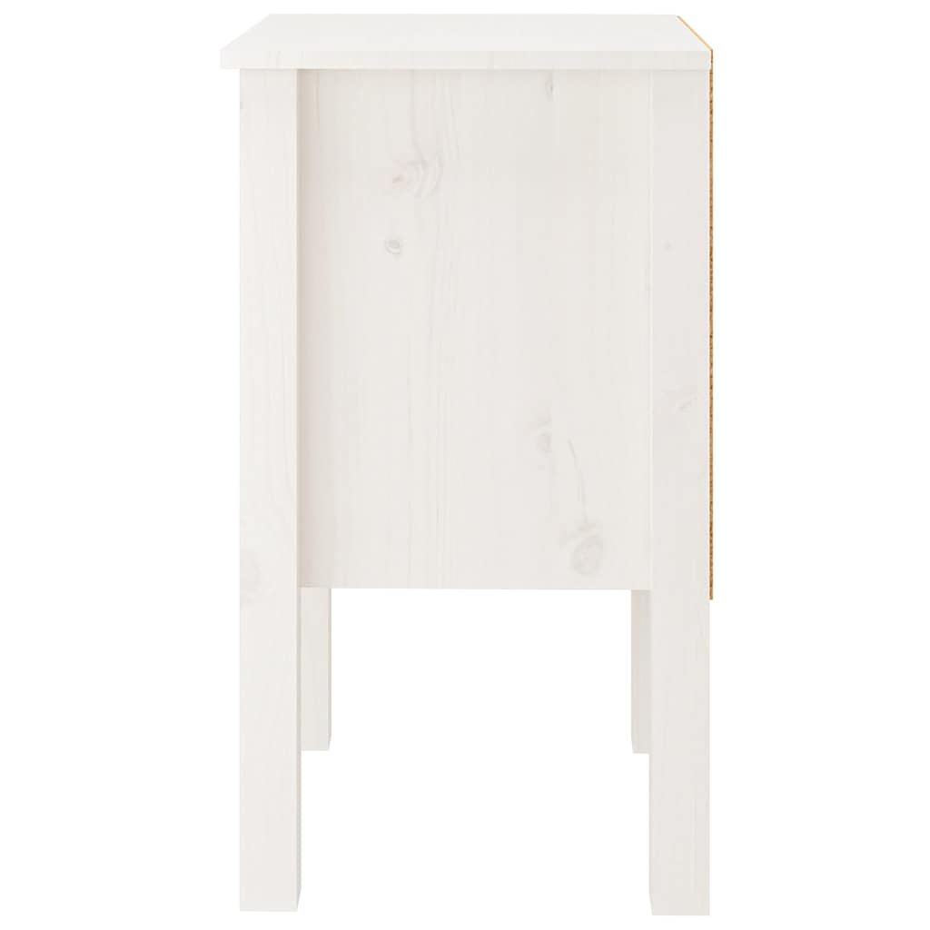sengeborde 2 stk. 40x35x61,5 cm massivt fyrretræ hvid