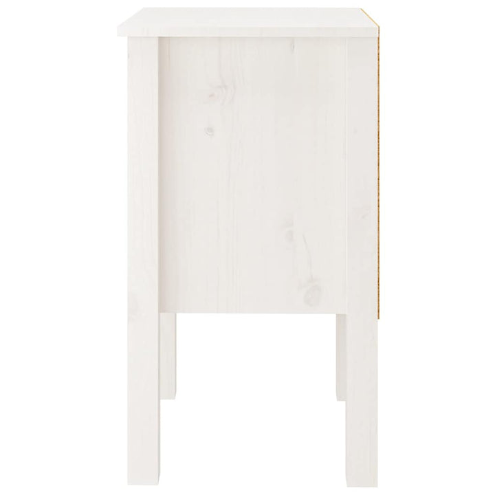 sengeborde 2 stk. 40x35x61,5 cm massivt fyrretræ hvid