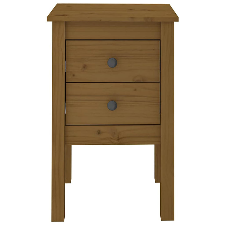 sengeborde 2 stk. 40x35x61,5cm massivt fyrretræ gyldenbrun