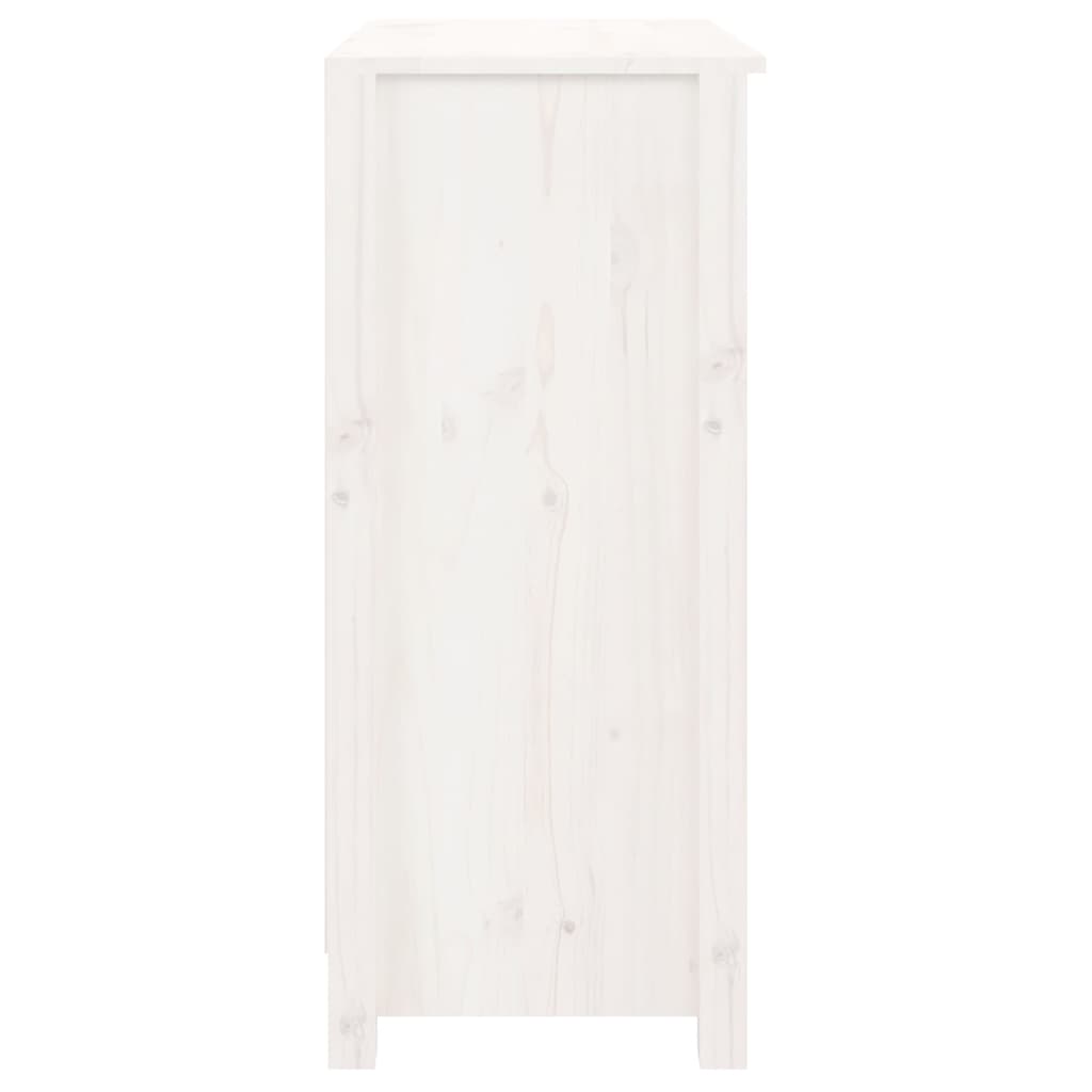 skænk 70x35x80 cm massivt fyrretræ hvid