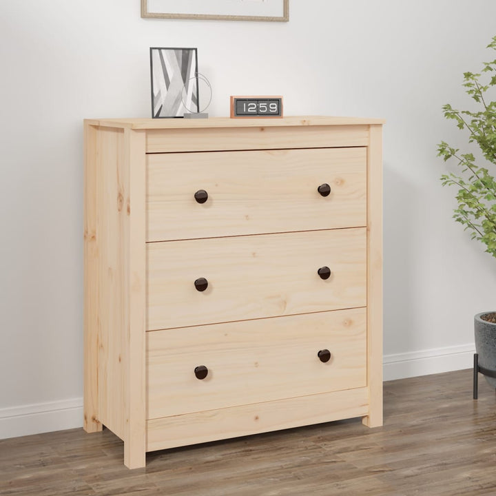 skænk 70x35x80 cm massivt fyrretræ
