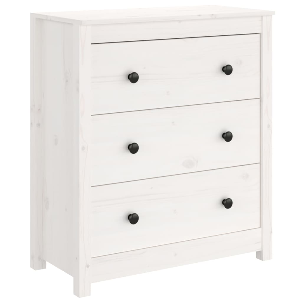 skænk 70x35x80 cm massivt fyrretræ hvid