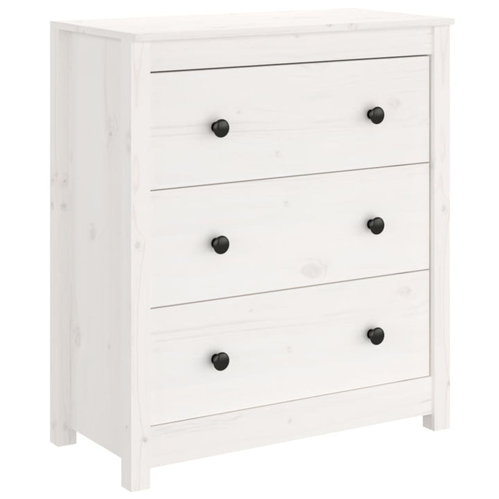 skænk 70x35x80 cm massivt fyrretræ hvid