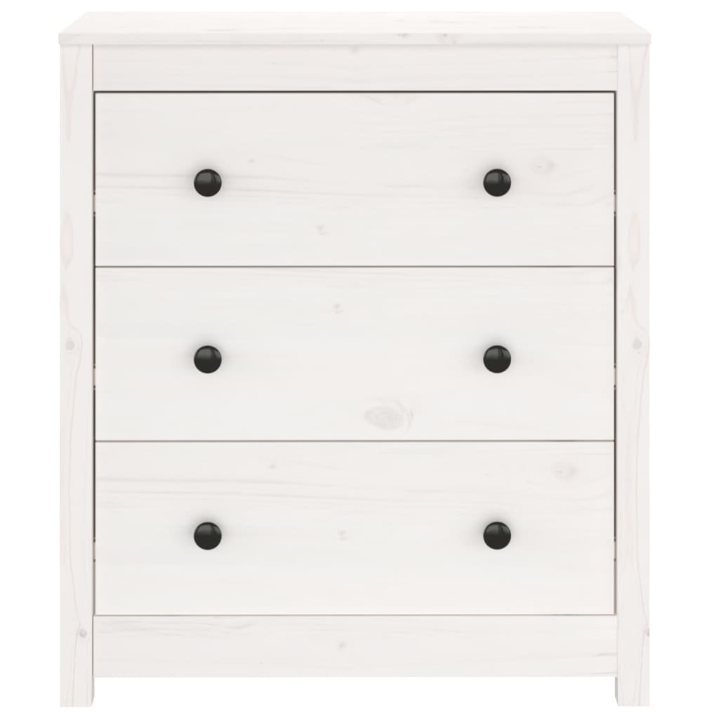 skænk 70x35x80 cm massivt fyrretræ hvid