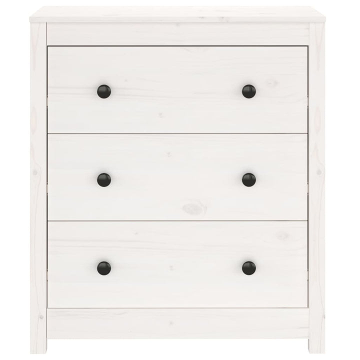 skænk 70x35x80 cm massivt fyrretræ hvid