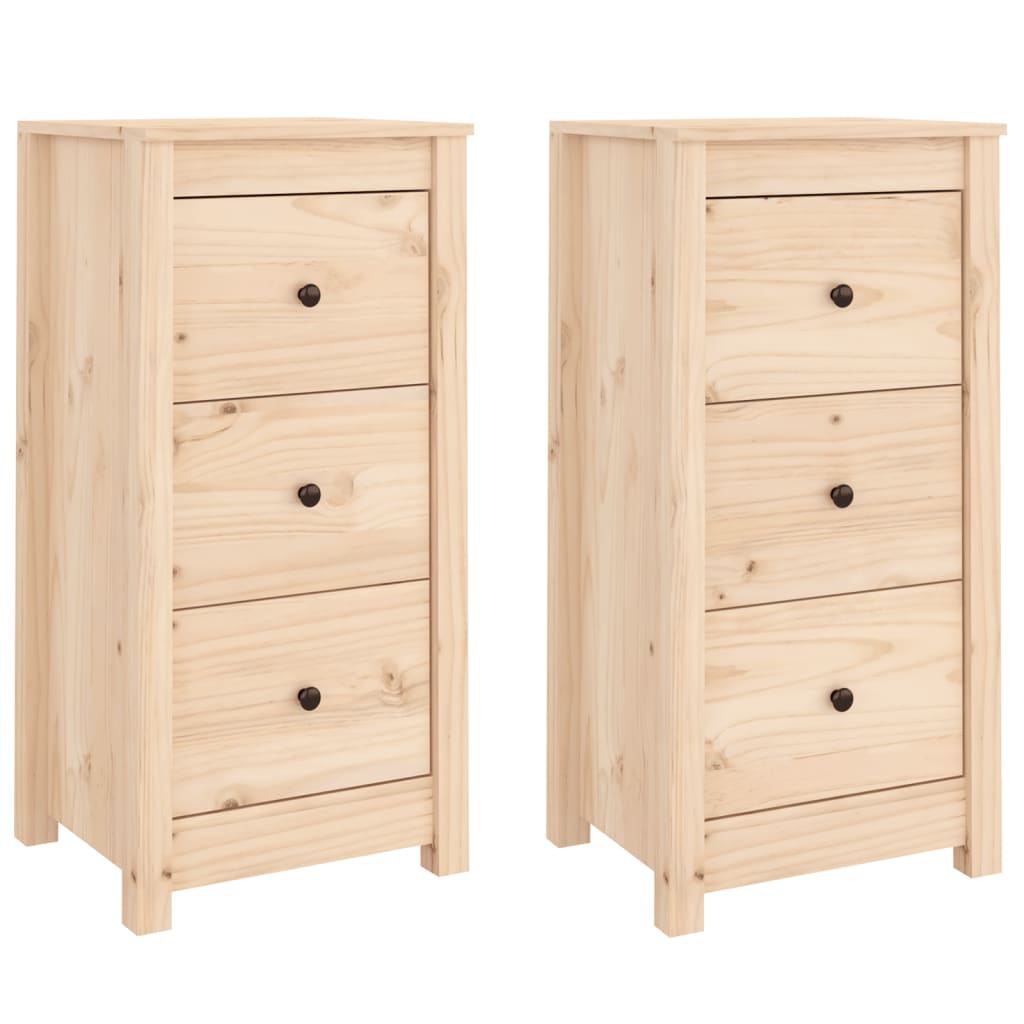 skænke 2 stk. 40x35x80 cm massivt fyrretræ
