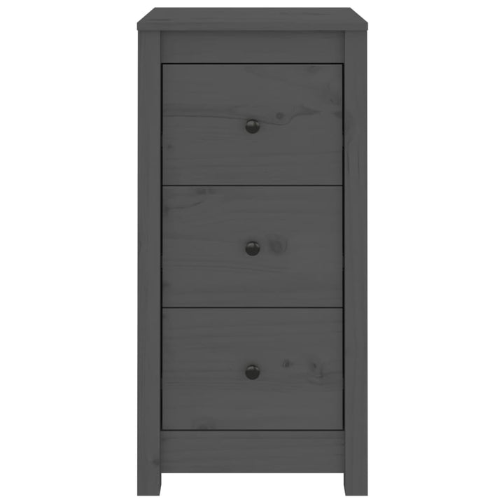skænke 2 stk. 40x35x80 cm massivt fyrretræ grå