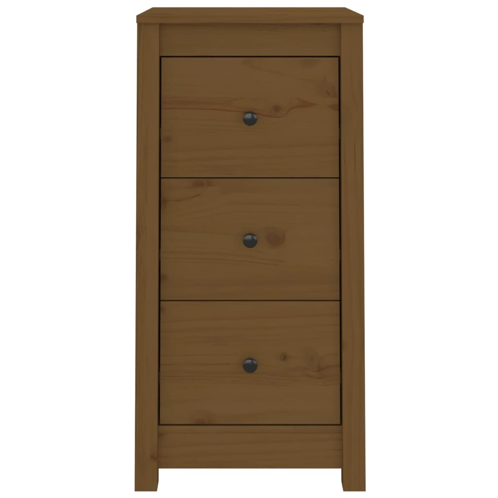 skænke 2 stk. 40x35x80 cm massivt fyrretræ gyldenbrun
