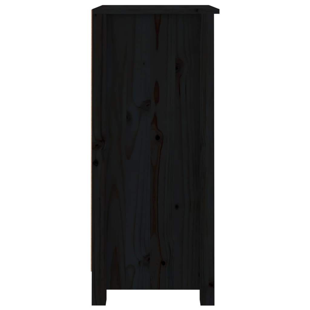 skænke 2 stk. 40x35x80 cm massivt fyrretræ sort