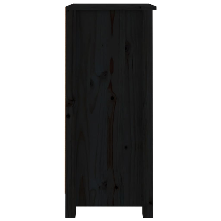 skænke 2 stk. 40x35x80 cm massivt fyrretræ sort
