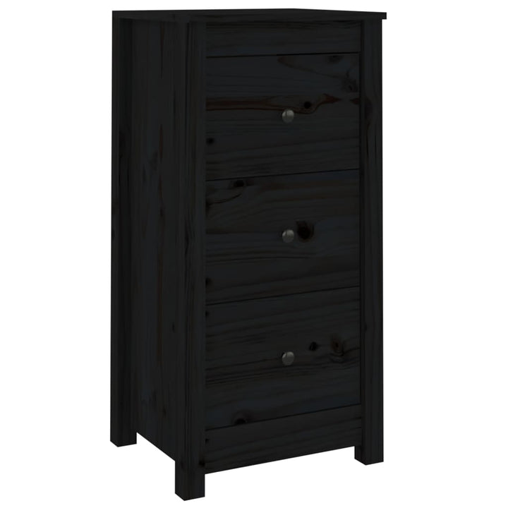 skænke 2 stk. 40x35x80 cm massivt fyrretræ sort