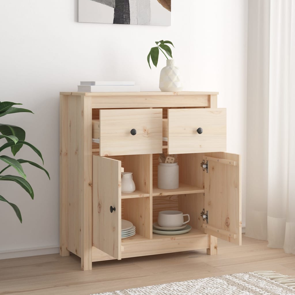 skænk 70x35x80 cm massivt fyrretræ