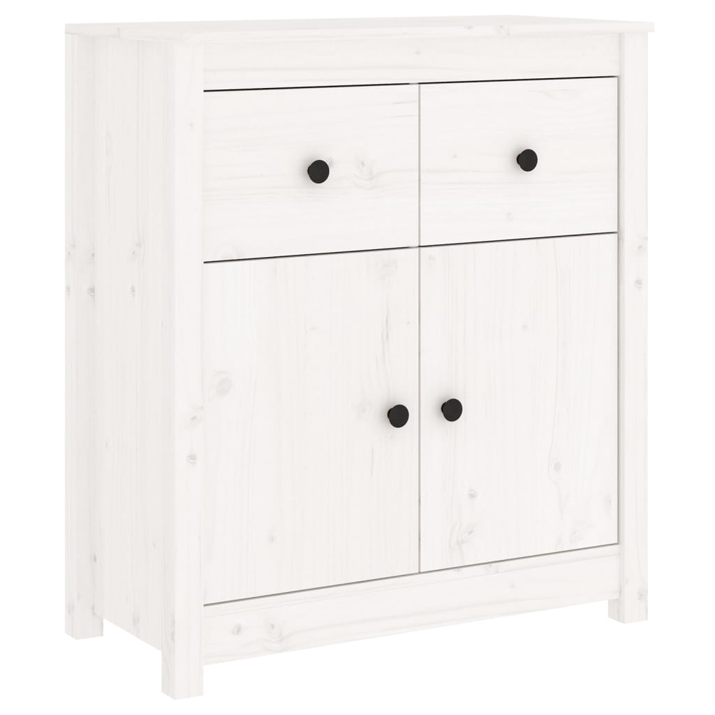 skænk 70x35x80 cm massivt fyrretræ hvid