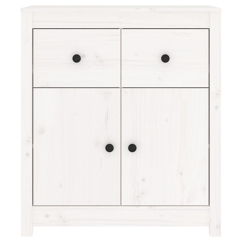 skænk 70x35x80 cm massivt fyrretræ hvid