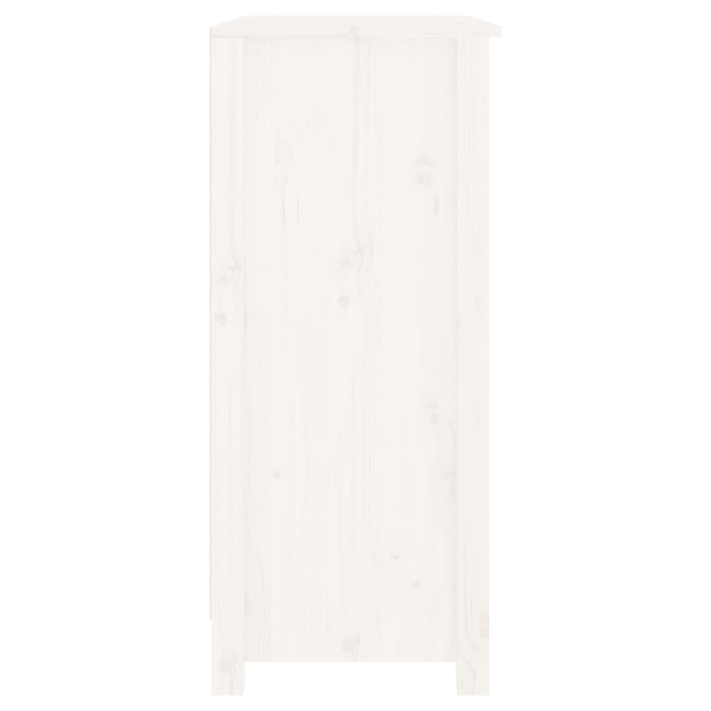 skænk 70x35x80 cm massivt fyrretræ hvid