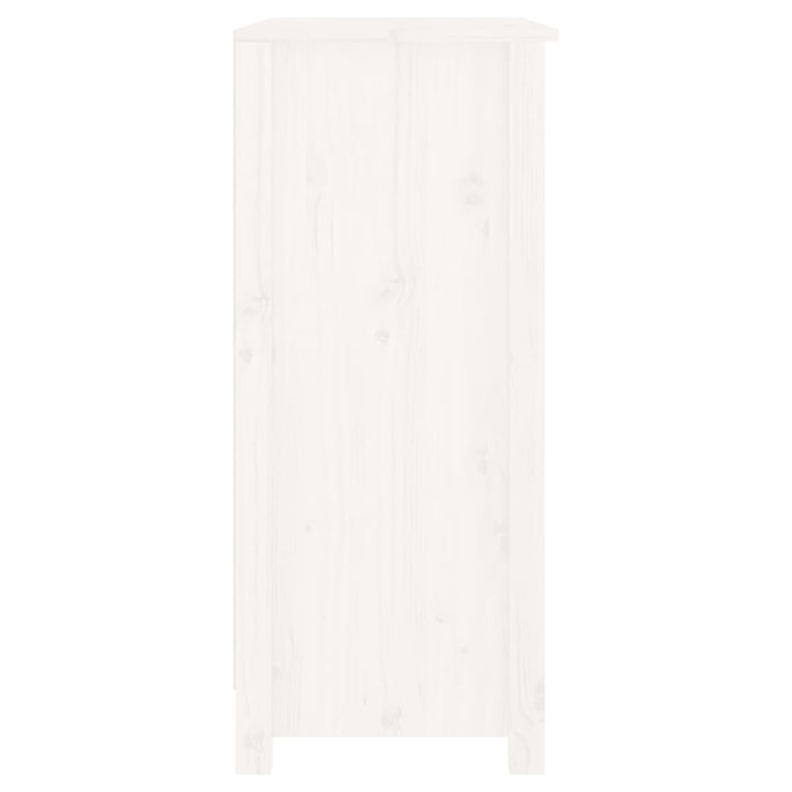 skænk 70x35x80 cm massivt fyrretræ hvid