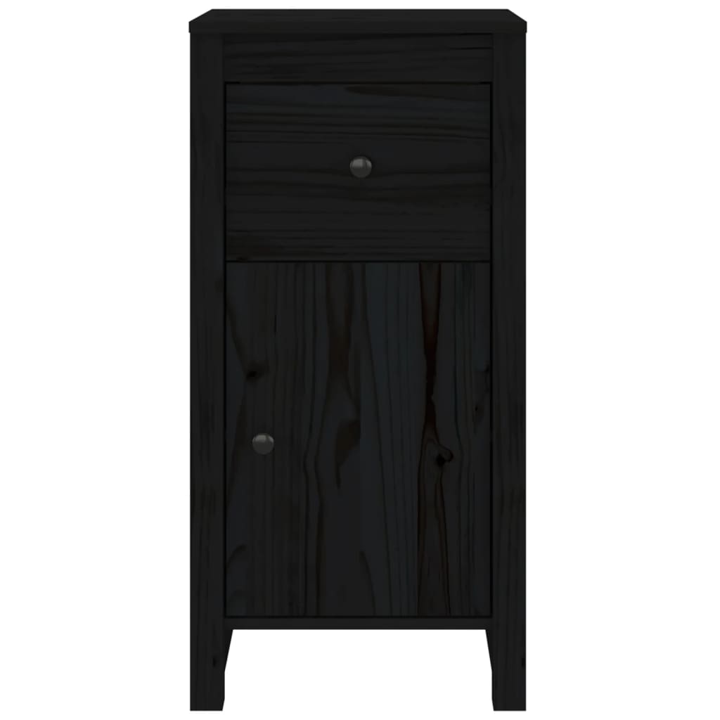 skænke 2 stk. 40x35x80 cm massivt fyrretræ sort